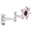 Kép 2/9 - MULTIBRACKETS Fali konzol, M VESA Flexarm 360 III Silver 75 100 200 (15-32", max.VESA: 200x200 mm, 15 kg)