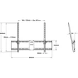 Kép 6/9 - MULTIBRACKETS Fali konzol, M Universal Tilt Wallmount Black Large (55-75", max.VESA: 800x600 mm, 75 kg)