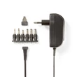 Kép 1/4 - Nedis ACPA002 univerzális AC-DC tápegység, állítható 3V-12V, 1,5A, 6 cserélhetó táp dugó