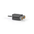 Kép 2/3 - Nedis CAGB22940BK 3,5mm sztereo jack dugó - 2x RCA aljzat adapter