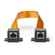 Kép 1/4 - Nedis CCGB85901BK03 ablakátvezető patch kábel (szalagkábel), UTP, RJ45, 0,30 m