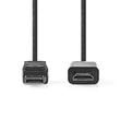 Kép 2/3 - Nedis CCGL37100BK30 Displayport dugó - HDMI dugó kábel 1080p, 3m
