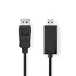 Kép 1/3 - Nedis CCGL37100BK30 Displayport dugó - HDMI dugó kábel 1080p, 3m