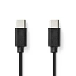Kép 1/3 - Nedis CCGL60700BK10 USB C - USB C (USB-C) kábel, USB2.0, 60W, hossz 1m