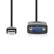 Kép 1/3 - Nedis CCGW60852BK09, USB - RS232 (adapter) kábel, 0,9m