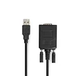 Kép 2/3 - Nedis CCGW60852BK09, USB - RS232 (adapter) kábel, 0,9m