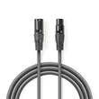 Kép 2/3 - Nedis COTG15010GY150  XLR 3 tűs dugó | XLR 3 tűs aljzat, 15m