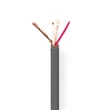 Kép 1/3 - Nedis COTR15010GY100 mikrofon kábel 2 x 0,23 mm2 | Réz | 100 m