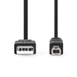 Kép 1/3 - Nedis CCGL60100BK30 USB2.0, USB A - B kábel, 480Mbs, 10W, hossz 3m