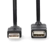 Kép 1/3 - Nedis CCGL60010BK10 USB A-A (Male/Female) hosszabító / toldó kábel, USB2.0, hossz: 1m