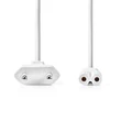 Kép 1/3 - Nedis CEGL11040WT20 táp kábel IEC-320-C7, 2 x 0.75 mm, hossz 2m, fehér