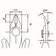 Kép 3/3 - Piergiacomi 128mm oldalcsípő fogó, PG-TRE03NB