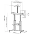 Kép 2/2 - REFLECTA Gurulós TV állvány (TV Stand 100VC-Shelf), max. VESA: 1000x600mm, max.súly: 100kg