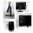 Kép 5/5 - SAMSUNG IPS monitor 22" T45F, 1920x1080, 16:9, 250cd/m2, 5ms, DisplayPort/2xHDMI/2xUSB, Pivot