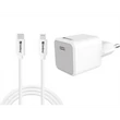 Kép 1/4 - SANDBERG Hálózati töltő, USB-C AC Charger 20W + Lightning 1m