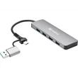 Kép 1/3 - SANDBERG Hub és elosztó, USB-C/A to 4xUSB 3.0 Hub