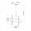 Kép 3/4 - SBOX CPLB-102M mennyezeti fali konzol, dönthető, forgatható, 37"-70", 800x400, max 50 kg