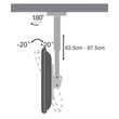 Kép 3/3 - SBOX CPLB-28S mennyezeti fali konzol, dönthető, forgatható, 23"-42", 200x200, max 30 kg