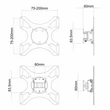 Kép 3/4 - SBOX LCD-2900B fali konzol, dönthető, forhatható, 19"-37", 200x200, max 25 kg