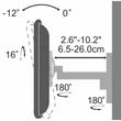 Kép 4/4 - SBOX LCD-2901 fali konzol, dönthető, forgatható, 19"-37", 200x200, max 25 kg