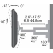 Kép 3/3 - SBOX LCD-2903 fali konzol, dönthető, forgatható, 19"-37", 200x200, max 25 kg