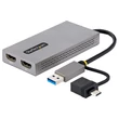 Kép 1/3 - STARTECH Adapter USB to Dual HDMI, 2xUSB 3.2 + USB 3.0 to HDMI