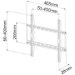 Kép 4/5 - TECHLY ICA-PLB 162M fix fali konzol, 23-55" LCD kijelzőhöz, ultra slim, fekete