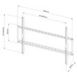 Kép 2/2 - TECHLY ICA-PLB 162XL fix fali konzol, 42-80" LCD kijelzőhöz, ultra slim, fekete