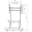 Kép 3/5 - TECHLY ICA-TR30 gurulós padlóállvány 55-100" LED/LCD kijelzőkhöz