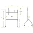 Kép 2/2 - TECHLY ICA-TR53LB gurulós padlóállvány 65-100" LCD/LED kijelzőhöz