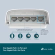 Kép 5/5 - TP-LINK Switch 5x1000Mbps(1xPOE++/4xPOE+) Kültéri Műanyagházas (Omada), SG2005P-PD