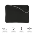 Kép 3/5 - TRUST Notebook tok 21251 (Primo Soft Sleeve for 13.3" laptops - black)