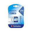 Kép 1/2 - VERBATIM Memóriakártya, microSDXC, 256GB CL10/U1, 90/10 MB/s, adapter, "Premium"