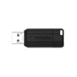 Kép 1/5 - VERBATIM Pendrive, 128GB, USB 2.0, 10/4MB/sec, "PinStripe", fekete