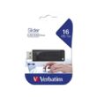 Kép 1/4 - VERBATIM Pendrive, 16GB, USB 2.0, "Slider", fekete