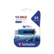 Kép 1/4 - VERBATIM Pendrive, 64GB, USB 3.0, 175/80 MB/sec, "V3 MAX", kék-fekete