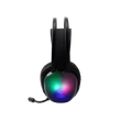 Kép 1/5 - WHITE SHARK PEACOCK-B, GH-2444B, gamer fejhallgató, RGB, fekete, (3.5 Jack+USB)