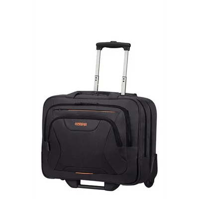 AMERICAN TOURISTER Gurulós Notebook táska 88533-1070, Rolling Tote 15.6" (Fekete/Narancssárga) -AT WORK