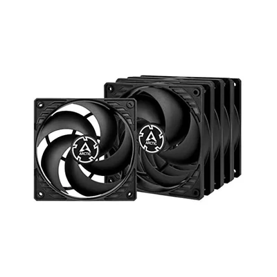 ARCTIC COOLING Rendszerhűtő Ventilátor P12 PWM PST Fekete, 12cm (5-PACK)