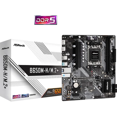 ASROCK Alaplap AM5 B650M-H/M.2+ AMD B650, mATX