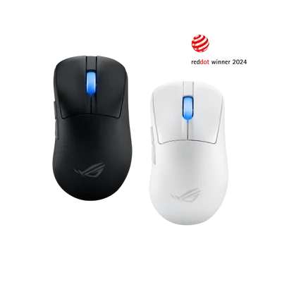 ASUS Vezetékes / Vezeték Nélküli egér ROG KERIS II ACE USB Optikai, Fehér 42000DPI