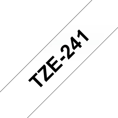 BROTHER szalag TZe-241, Fehér alapon Fekete, Laminált, 18mm  0.7", 8 méter