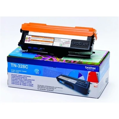 Brother Toner TN-328C, Nagy töltetű - 6000 oldal, Cián