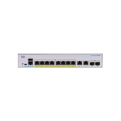 CISCO Switch 8x1000Mbps (POE+) + 2x1000Mbps SFP, Fémházas, Rackes, Menedzselhető - CBS350-8FP-E-2G-EU