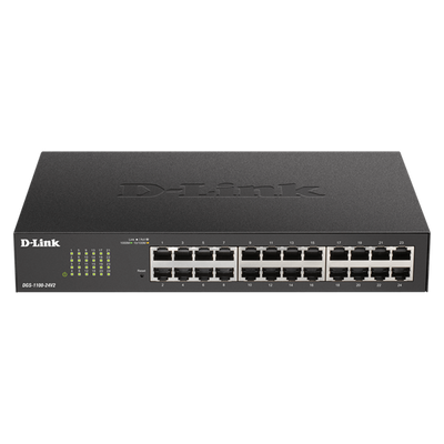 D-LINK Switch 24x1000Mbps Fémházas Menedzselhető Rackes, DGS-1100-24V2/E