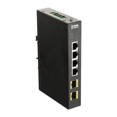 D-LINK Switch Ipari 4x1000Mbps + 2xGigabit SFP, DIS-100G-6S