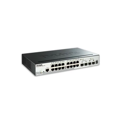 D-LINK Switch 16x1000Mbps + 2xGigabit SFP + 2xGigabit SFP+ Menedzselhető Rackes, DGS-1510-20/E