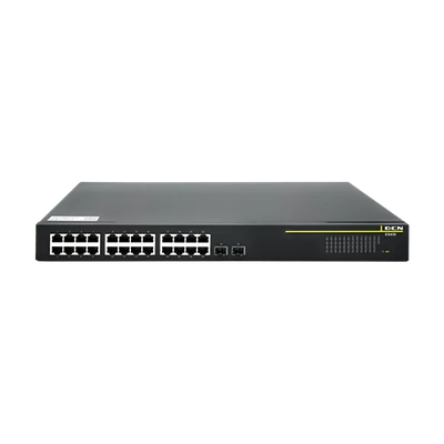 DCN Switch 370W PoE/PoE+ 24x10/100/1000Base-T + 2x1000Base-X SFP, 370 Watt PoE budget