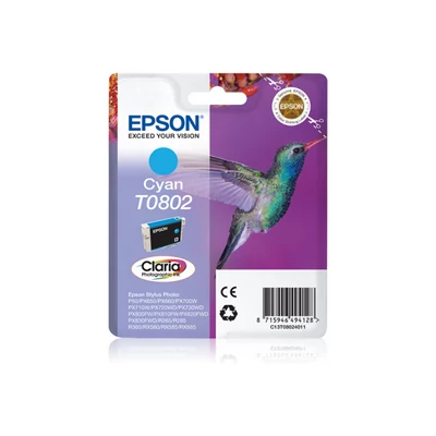 EPSON Tintapatron Singlepack Cyan T0802 Claria Photographic Ink