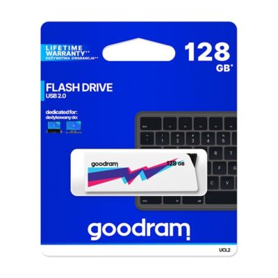 GOODRAM Pendrive 128GB, UCL2 USB 2.0, Fehér